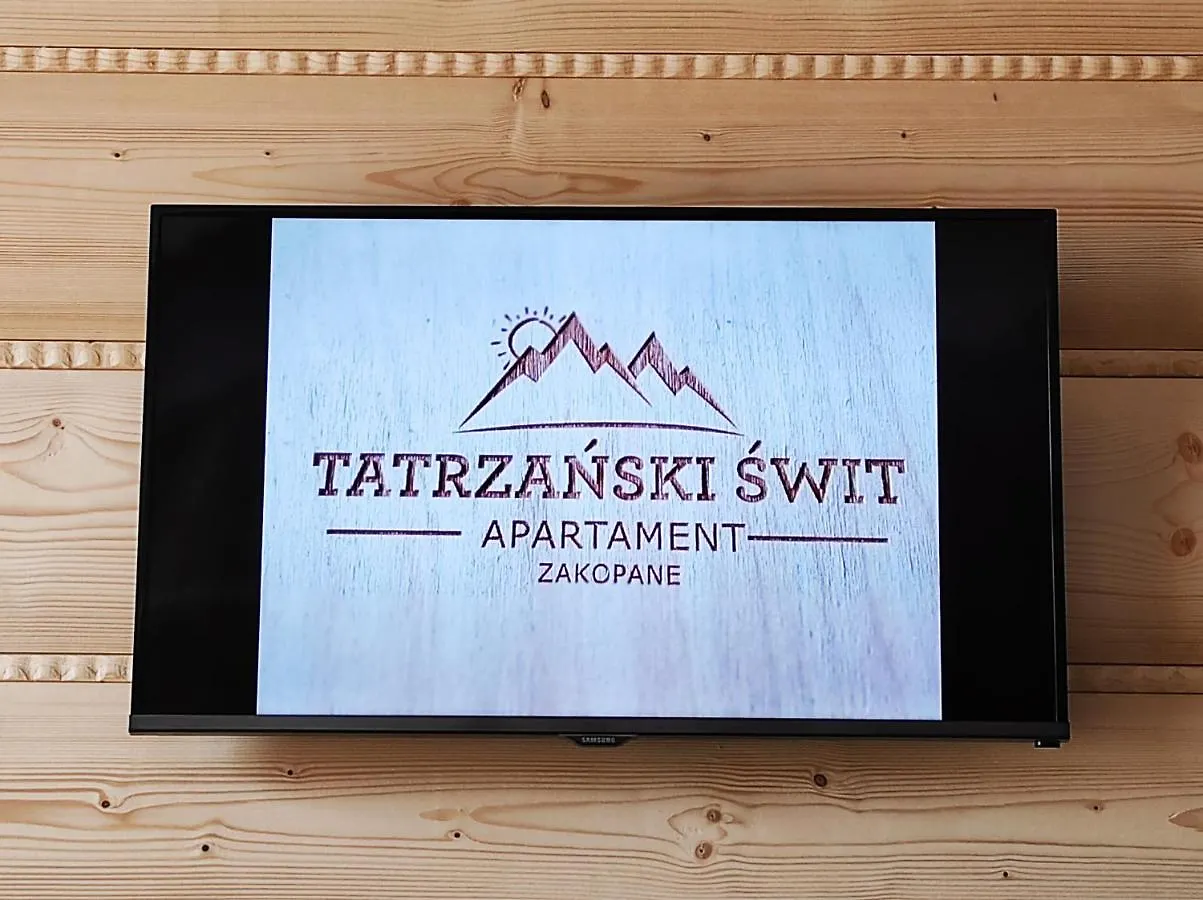 Apartament Tatrzański Świt z tarasem i garażem podziemnym, Grotą Solną Zakopane